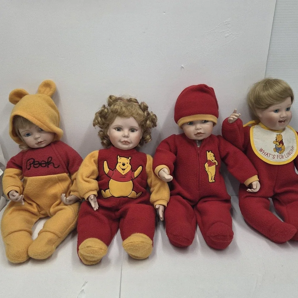 Lot 4 Ashton Drake Disney Porcelain Dolls Cindy McClure Winnie The Pooh 18